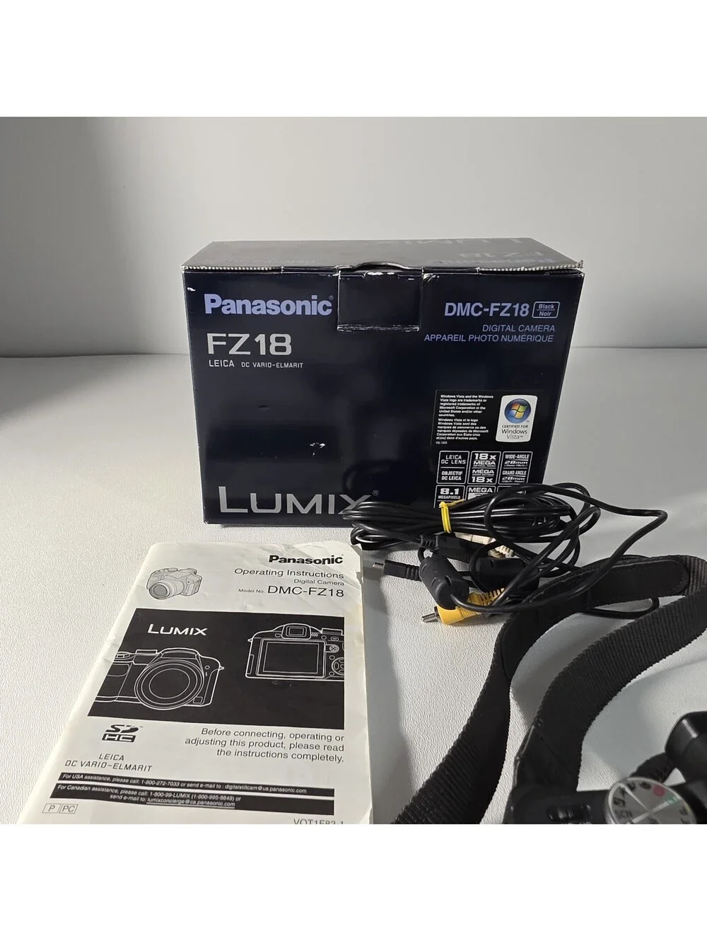 Panasonic Lumix DMC-FZ18 Digital Camera DC Vario-Elmarit Lens 18x Leica Bundle